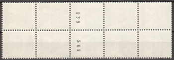 2399 a - větší celek 10 známek - vodorovně s číslem na zadní straně ** - 1979